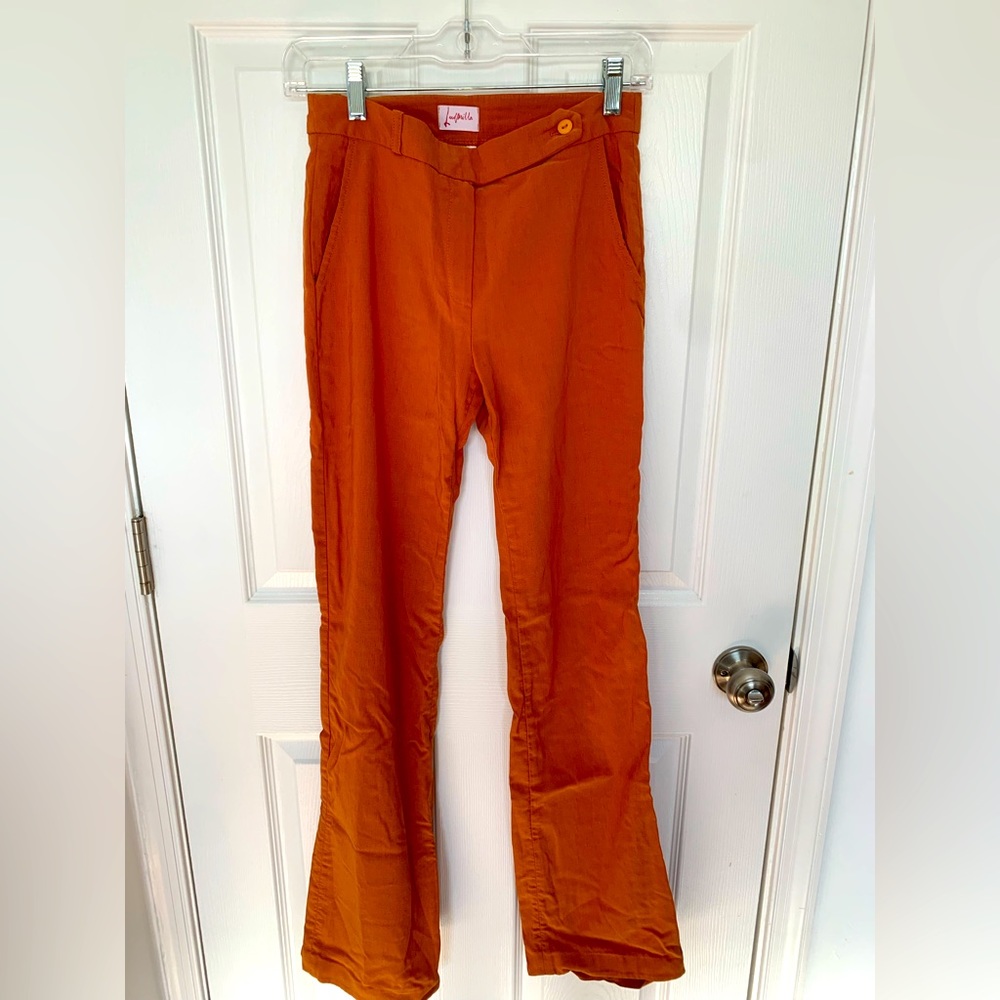 Ludmilla Orange Two Tone Trouser Size 25